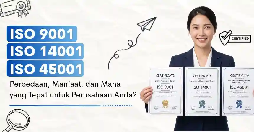 ISO 9001 vs ISO 14001 vs ISO 45001 Perbedaan, Manfaat, dan Mana yang Tepat untuk Perusahaan Anda